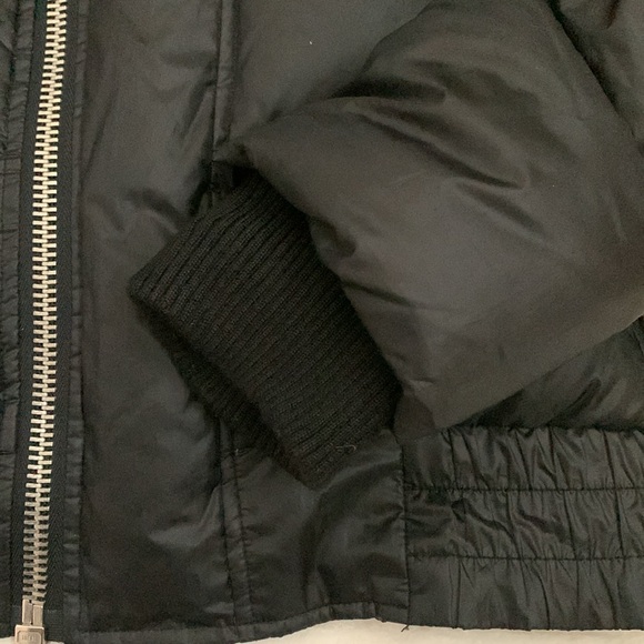 Faith Connexion Designer Down Feather Black Puffer Bomber Jacket - Picture 12 of 14